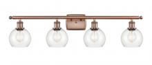 Innovations Lighting 516-4W-AC-G122-6 - Athens - 4 Light - 36 inch - Antique Copper - Bath Vanity Light