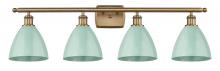 Innovations Lighting 516-4W-BB-MBD-75-SF - Plymouth - 4 Light - 38 inch - Brushed Brass - Bath Vanity Light