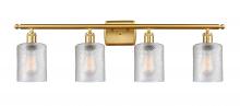 Innovations Lighting 516-4W-SG-G112 - Cobbleskill - 4 Light - 35 inch - Satin Gold - Bath Vanity Light