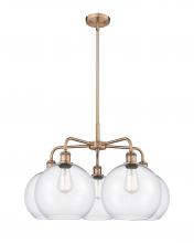 Innovations Lighting 516-5CR-AC-G122-10 - Athens - 5 Light - 28 inch - Antique Copper - Chandelier