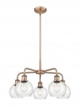 Innovations Lighting 516-5CR-AC-G124-6 - Athens - 5 Light - 24 inch - Antique Copper - Chandelier