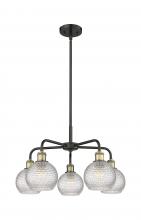 Innovations Lighting 516-5CR-BAB-G122C-6CL - Athens - 5 Light - 24 inch - Black Antique Brass - Chandelier