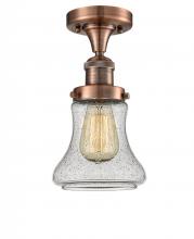 Innovations Lighting 517-1CH-AC-G194 - Bellmont - 1 Light - 6 inch - Antique Copper - Semi-Flush Mount