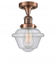 Innovations Lighting 517-1CH-AC-G534 - Oxford - 1 Light - 8 inch - Antique Copper - Semi-Flush Mount