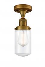 Innovations Lighting 517-1CH-BB-G312 - Dover - 1 Light - 5 inch - Brushed Brass - Semi-Flush Mount