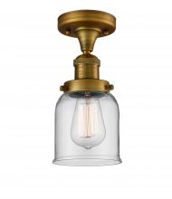 Innovations Lighting 517-1CH-BB-G52 - Bell - 1 Light - 5 inch - Brushed Brass - Semi-Flush Mount