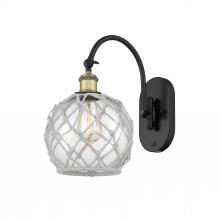 Innovations Lighting 518-1W-BAB-G122-8RW-LED - Farmhouse Rope - 1 Light - 8 inch - Black Antique Brass - Sconce