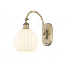 Innovations Lighting 518-1W-BB-G1217-8WV - White Venetian - 1 Light - 8 inch - Brushed Brass - Sconce