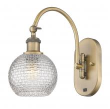 Innovations Lighting 518-1W-BB-G122C-6CL - Athens - 1 Light - 6 inch - Brushed Brass - Sconce