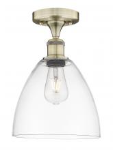 Innovations Lighting 616-1F-AB-GBD-92 - Bristol - 1 Light - 9 inch - Antique Brass - Semi-Flush Mount