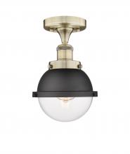 Innovations Lighting 616-1F-AB-HFS-62-BK - Edison - 1 Light - 7 inch - Antique Brass - Semi-Flush Mount