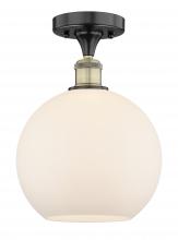 Innovations Lighting 616-1F-BAB-G121-10 - Athens - 1 Light - 10 inch - Black Antique Brass - Semi-Flush Mount