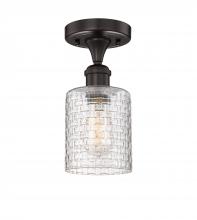 Innovations Lighting 616-1F-OB-G112C-5CL - Cobbleskill - 1 Light - 5 inch - Oil Rubbed Bronze - Semi-Flush Mount