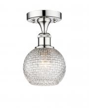 Innovations Lighting 616-1F-PC-G122C-6CL - Athens - 1 Light - 6 inch - Polished Chrome - Semi-Flush Mount