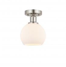 Innovations Lighting 616-1F-SN-G121-6 - Athens - 1 Light - 6 inch - Brushed Satin Nickel - Semi-Flush Mount