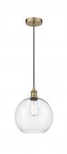 Innovations Lighting 616-1P-AB-G122-10 - Athens - 1 Light - 10 inch - Antique Brass - Cord hung - Mini Pendant