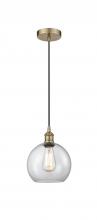 Innovations Lighting 616-1P-AB-G122-8 - Athens - 1 Light - 8 inch - Antique Brass - Cord hung - Mini Pendant