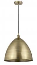 Innovations Lighting 616-1P-AB-MBD-16-AB - Bristol - 1 Light - 16 inch - Antique Brass - Cord hung - Mini Pendant