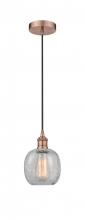 Innovations Lighting 616-1P-AC-G105 - Belfast - 1 Light - 6 inch - Antique Copper - Cord hung - Mini Pendant