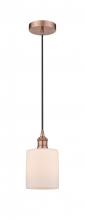 Innovations Lighting 616-1P-AC-G111 - Cobbleskill - 1 Light - 5 inch - Antique Copper - Cord hung - Mini Pendant