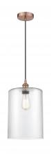 Innovations Lighting 616-1P-AC-G112-L - Cobbleskill - 1 Light - 9 inch - Antique Copper - Cord hung - Mini Pendant