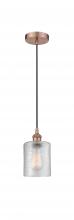 Innovations Lighting 616-1P-AC-G112 - Cobbleskill - 1 Light - 5 inch - Antique Copper - Cord hung - Mini Pendant