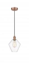 Innovations Lighting 616-1P-AC-G652-8 - Cindyrella - 1 Light - 8 inch - Antique Copper - Cord hung - Mini Pendant