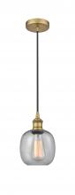 Innovations Lighting 616-1P-BB-G104 - Belfast - 1 Light - 6 inch - Brushed Brass - Cord hung - Mini Pendant