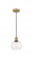 Innovations Lighting 616-1P-BB-G122-6 - Athens - 1 Light - 6 inch - Brushed Brass - Cord hung - Mini Pendant