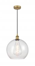 Innovations Lighting 616-1P-BB-G124-12 - Athens - 1 Light - 12 inch - Brushed Brass - Cord hung - Mini Pendant
