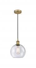 Innovations Lighting 616-1P-BB-G124-8 - Athens - 1 Light - 8 inch - Brushed Brass - Cord hung - Mini Pendant