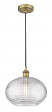 Innovations Lighting 616-1P-BB-G555-12CL - Ithaca - 1 Light - 12 inch - Brushed Brass - Cord hung - Mini Pendant