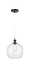 Innovations Lighting 616-1P-BK-G124-10 - Athens - 1 Light - 10 inch - Matte Black - Cord hung - Mini Pendant