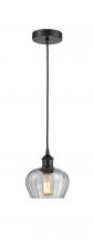 Innovations Lighting 616-1P-BK-G92 - Fenton - 1 Light - 7 inch - Matte Black - Cord hung - Mini Pendant