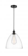 Innovations Lighting 616-1P-BK-GBD-122 - Bristol - 1 Light - 12 inch - Matte Black - Cord hung - Mini Pendant