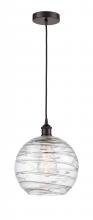 Innovations Lighting 616-1P-OB-G1213-10 - Athens Deco Swirl - 1 Light - 10 inch - Oil Rubbed Bronze - Cord hung - Mini Pendant