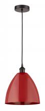 Innovations Lighting 616-1P-OB-MBD-12-RD - Plymouth - 1 Light - 12 inch - Oil Rubbed Bronze - Cord hung - Mini Pendant