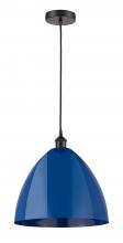 Innovations Lighting 616-1P-OB-MBD-16-BL - Plymouth - 1 Light - 16 inch - Oil Rubbed Bronze - Cord hung - Mini Pendant