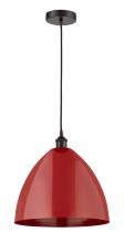 Innovations Lighting 616-1P-OB-MBD-16-RD - Plymouth - 1 Light - 16 inch - Oil Rubbed Bronze - Cord hung - Mini Pendant