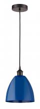 Innovations Lighting 616-1P-OB-MBD-9-BL - Plymouth - 1 Light - 9 inch - Oil Rubbed Bronze - Cord hung - Mini Pendant