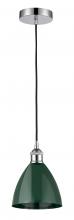 Innovations Lighting 616-1P-PC-MBD-75-GR - Plymouth - 1 Light - 8 inch - Polished Chrome - Cord hung - Mini Pendant