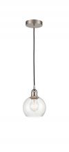 Innovations Lighting 616-1P-SN-G124-6 - Athens - 1 Light - 6 inch - Brushed Satin Nickel - Cord hung - Mini Pendant