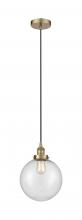 Innovations Lighting 616-1PH-AB-G204-10 - Beacon - 1 Light - 10 inch - Antique Brass - Cord hung - Mini Pendant