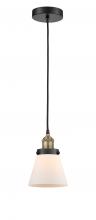 Innovations Lighting 616-1PH-BAB-G61 - Cone - 1 Light - 6 inch - Black Antique Brass - Cord hung - Mini Pendant