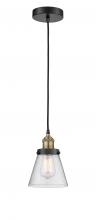 Innovations Lighting 616-1PH-BAB-G64 - Cone - 1 Light - 6 inch - Black Antique Brass - Cord hung - Mini Pendant