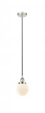 Innovations Lighting 616-1PH-PN-G201-6 - Beacon - 1 Light - 6 inch - Polished Nickel - Cord hung - Mini Pendant