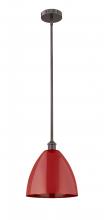 Innovations Lighting 616-1S-OB-MBD-12-RD - Plymouth - 1 Light - 12 inch - Oil Rubbed Bronze - Cord hung - Mini Pendant