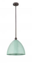 Innovations Lighting 616-1S-OB-MBD-16-SF - Plymouth - 1 Light - 16 inch - Oil Rubbed Bronze - Cord hung - Mini Pendant