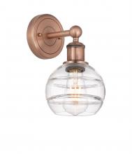 Innovations Lighting 616-1W-AC-G556-6CL - Rochester - 1 Light - 6 inch - Antique Copper - Sconce