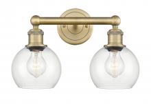 Innovations Lighting 616-2W-BB-G122-6 - Athens - 2 Light - 15 inch - Brushed Brass - Bath Vanity Light